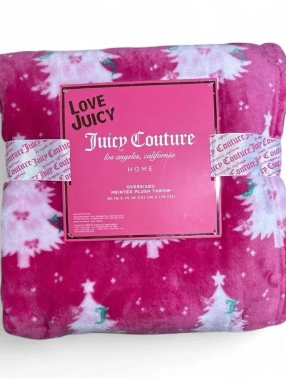 Juicy Couture Kids Pink Holiday Tree Pajama Top